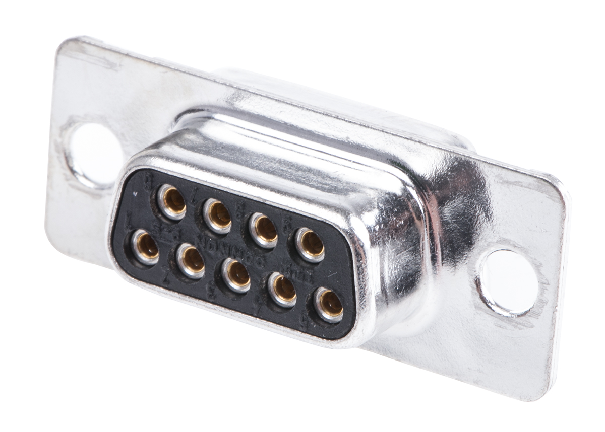 ITT Cannon ORIGINAL D 9 Way Panel Mount D-sub Connector Socket