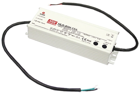 MEAN WELL LED Driver, 12V Output, 80W Output, 5A Output, Constant Voltage Dimmable