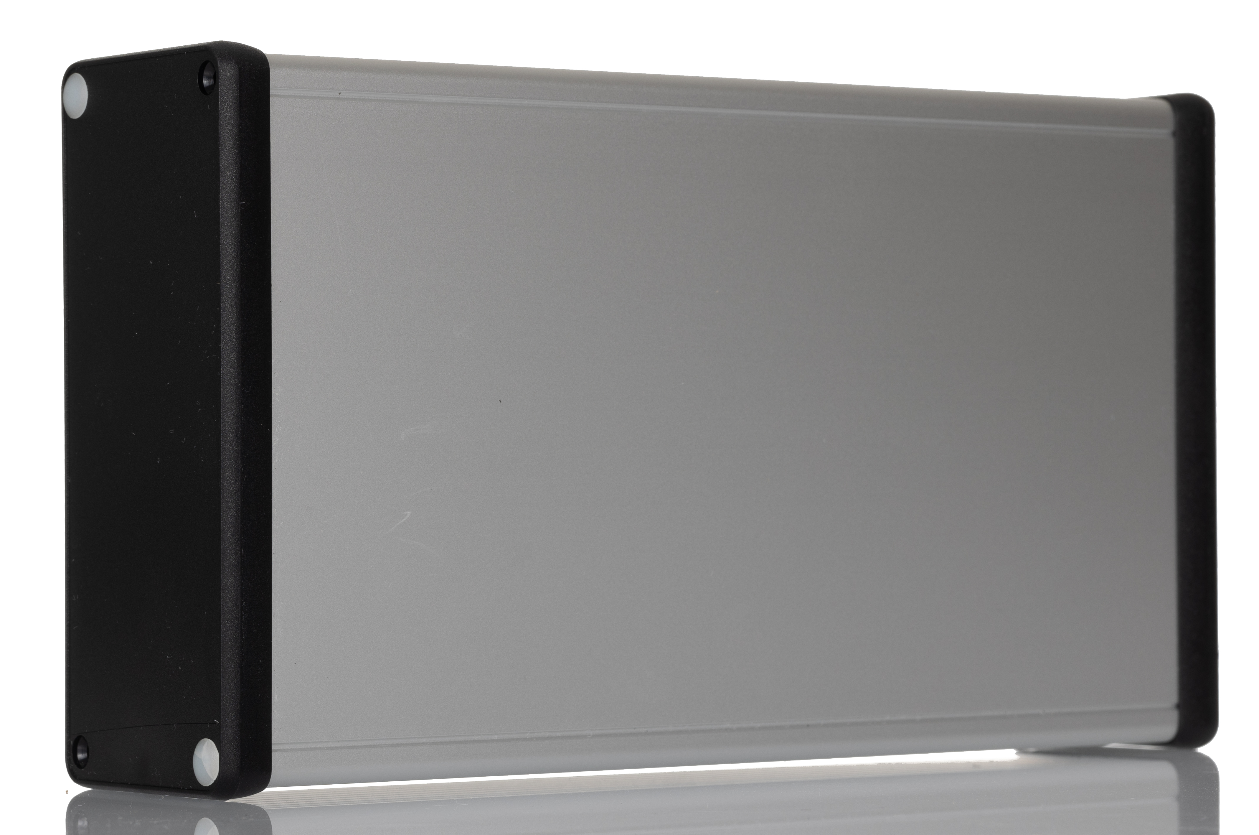 Hammond 1455 Series Clear Extruded Aluminium Enclosure, IP54, Clear Lid, 220 x 125 x 52mm