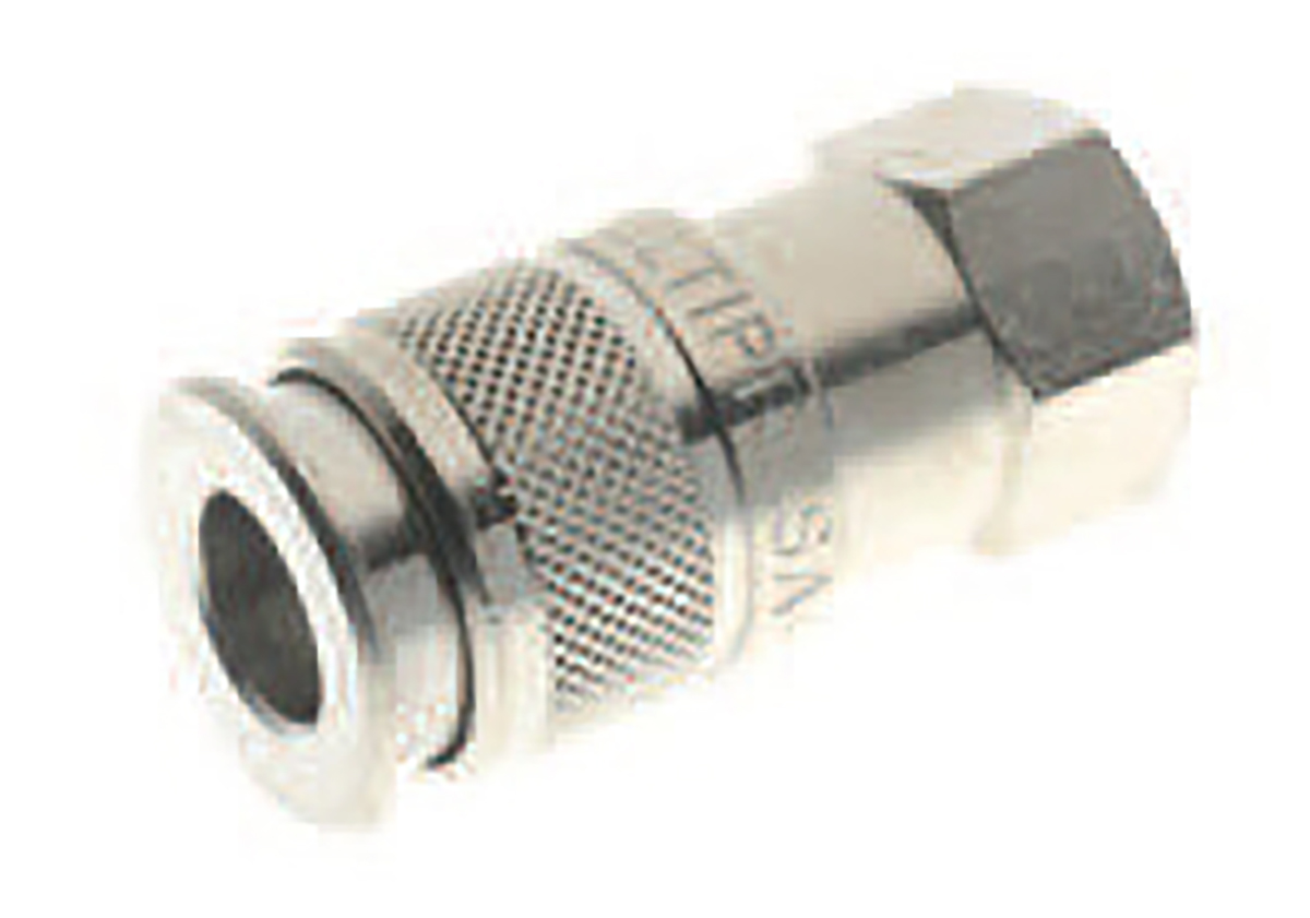 RS PRO Nickel Plated Brass Female Quick Air Coupling, G 1/4 Female Threaded