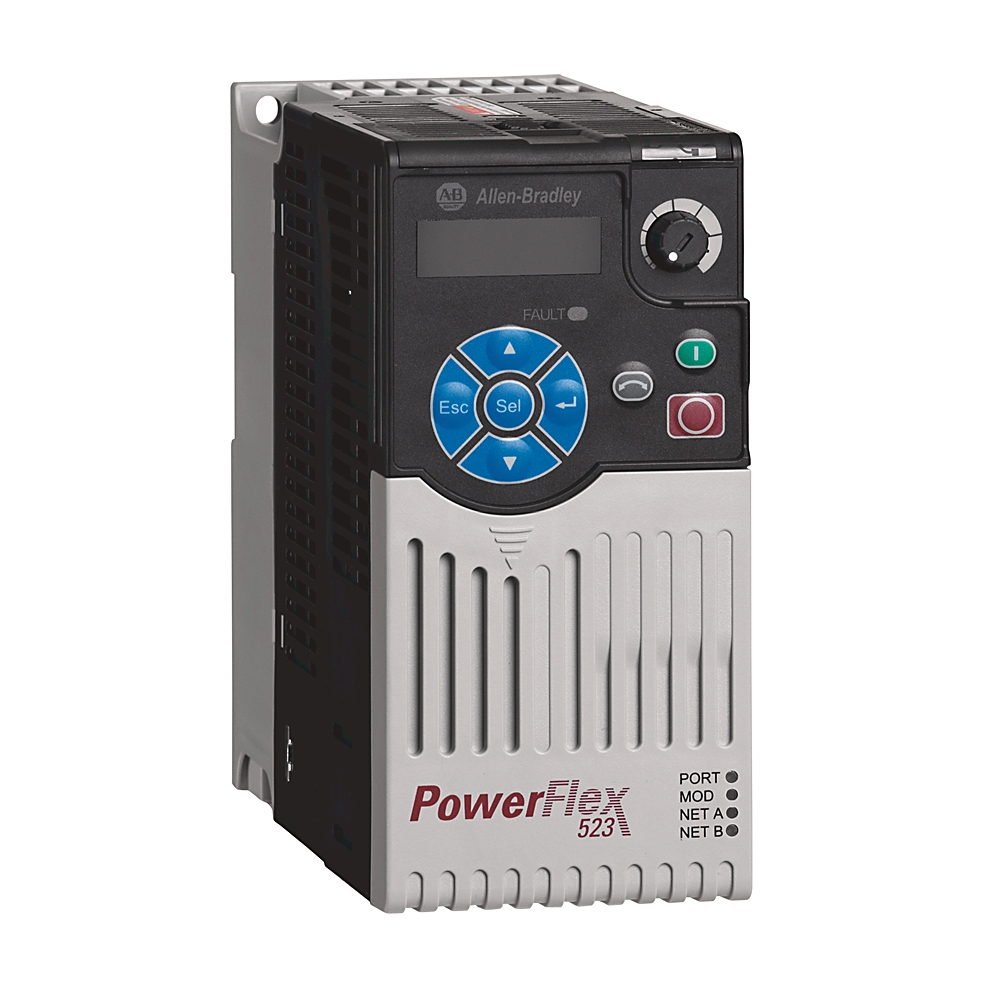Allen Bradley Inverter Drive, 0.75 kW, 1 Phase, 230 V ac, 4.8 A, PowerFlex 523 Series