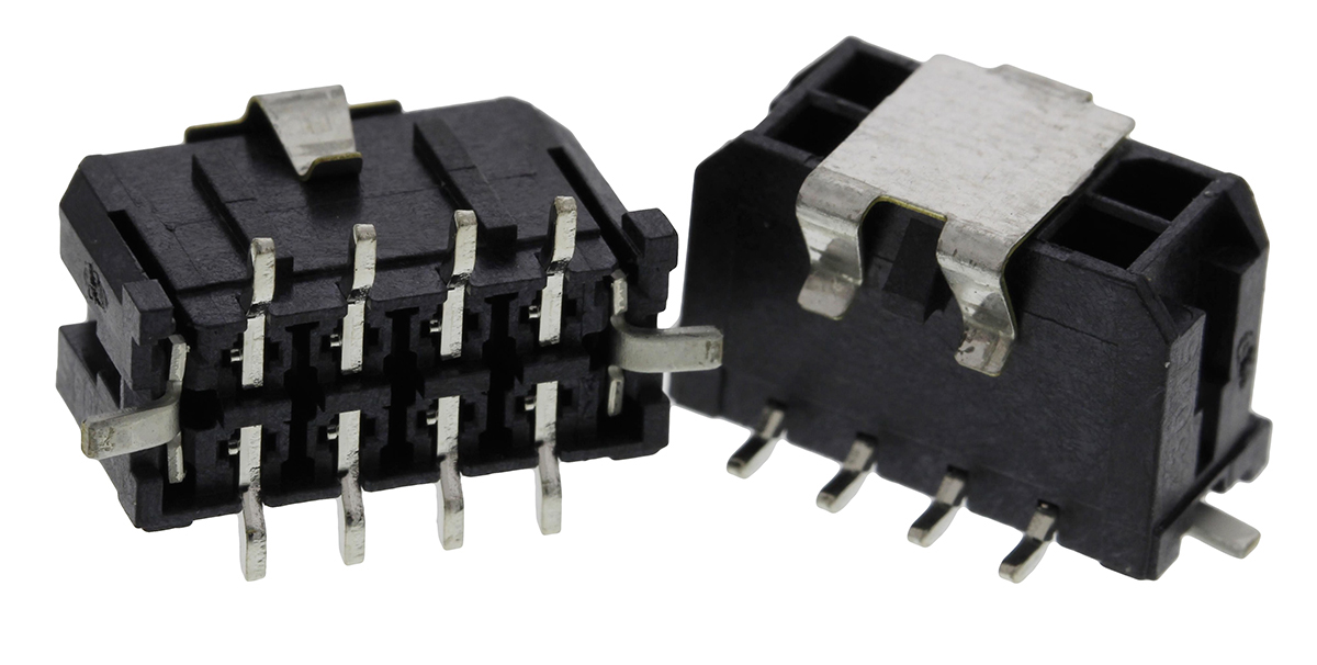 Molex Micro-Fit 3.0 Series Straight Surface PCB Header, 8 Contact(s), 3 mm Pitch, 2 Row, Shrouded