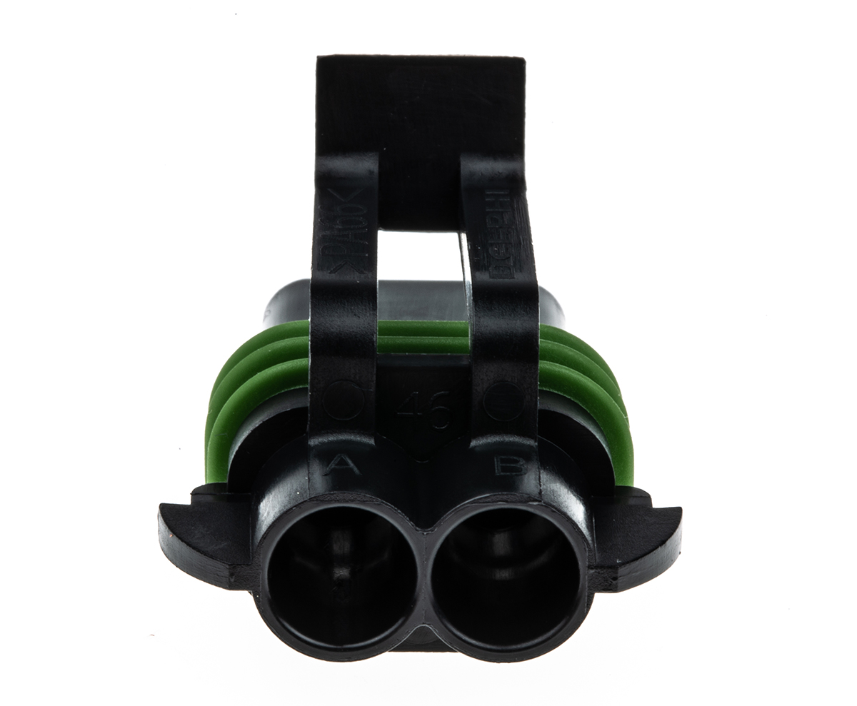 Delphi, Metri-Pack 280 Automotive Connector Socket Black Cable Mount 2 Way, Crimp Termination 15300027