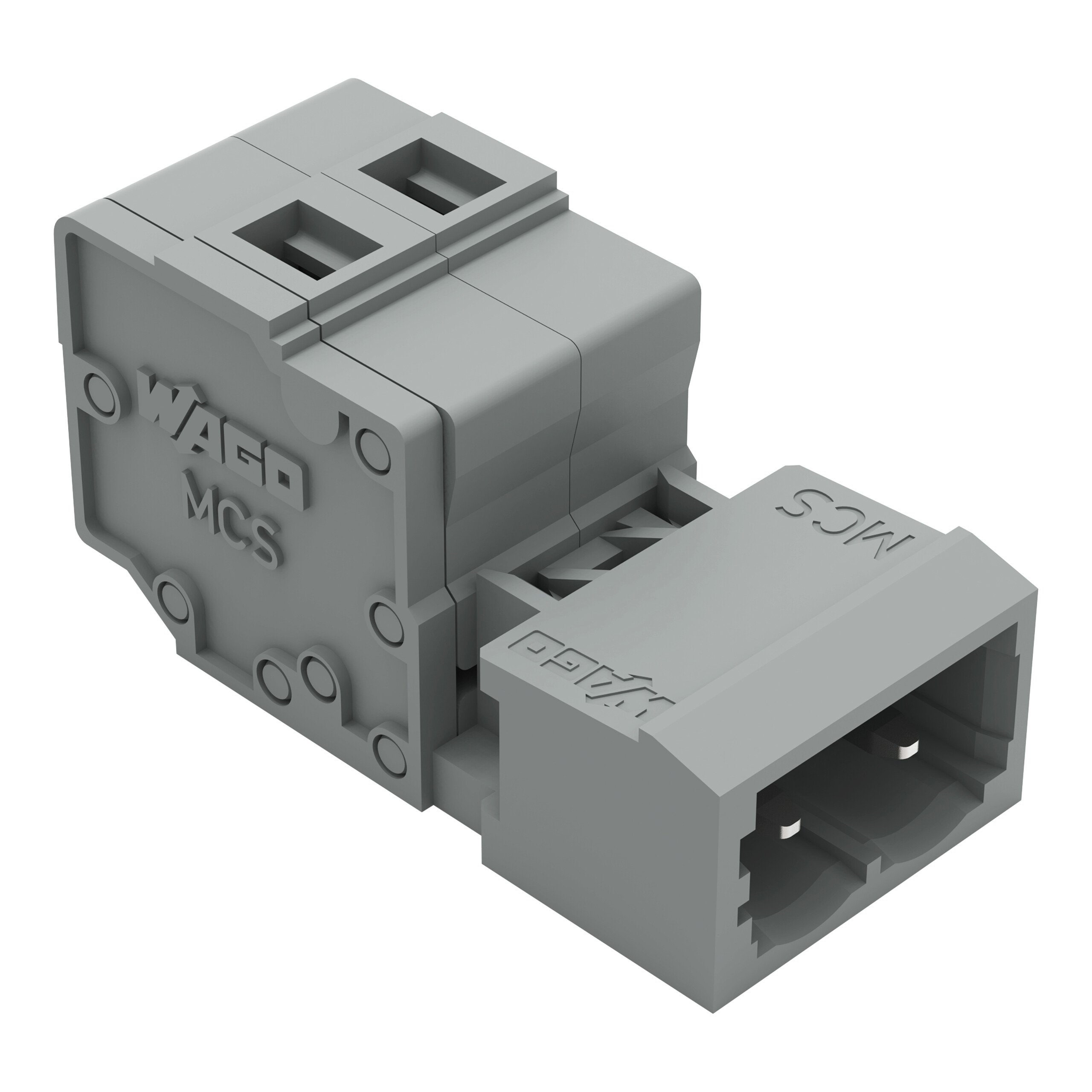 WAGO, 5mm Pitch, 231, 2 Way, Pluggable Terminal Block, Feed Through Plug, Cable Mount, Cage Clamp Termination, 231-602-1