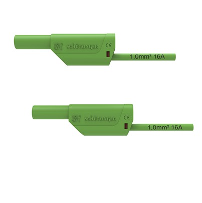 Schutzinger Test lead, 16A, 1kV, Green, 100cm Lead Length