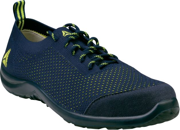 Delta Plus SUMMER S1P SRC Unisex Blue, Yellow Stainless Steel Toe Capped Work Shoes, UK 10.5, EU 45