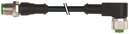 Murrelektronik Limited Male 4 way M12 to Female 4 way M12 Sensor Actuator Cable, 2 m