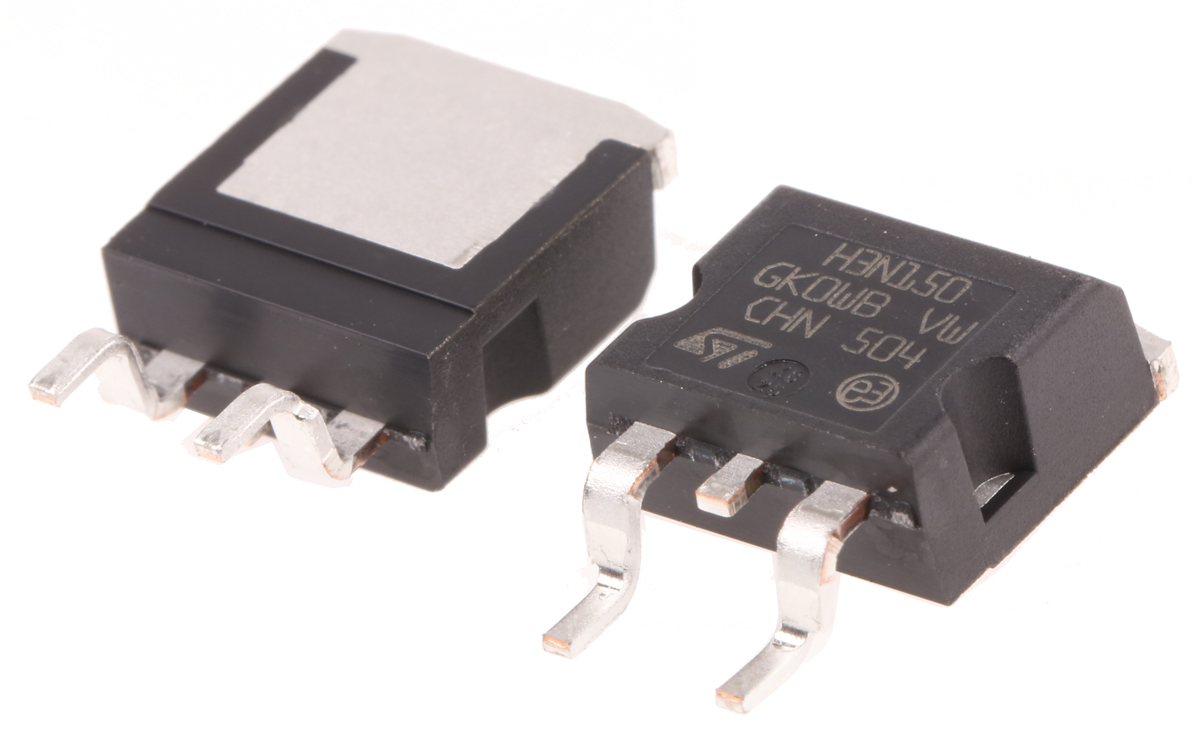 STMicroelectronics MDmesh Type N-Channel MOSFET, 2.5 A, 1500 V Enhancement, 3-Pin H2PAK STH3N150-2