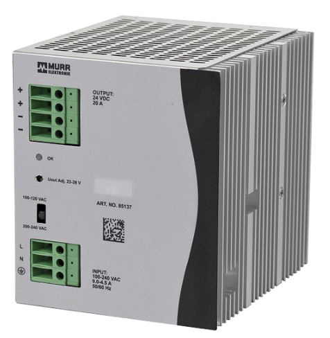Murrelektronik Limited Eco-Rail Switched Mode DIN Rail Power Supply, 173 → 264V ac ac Input, 24V dc dc Output,