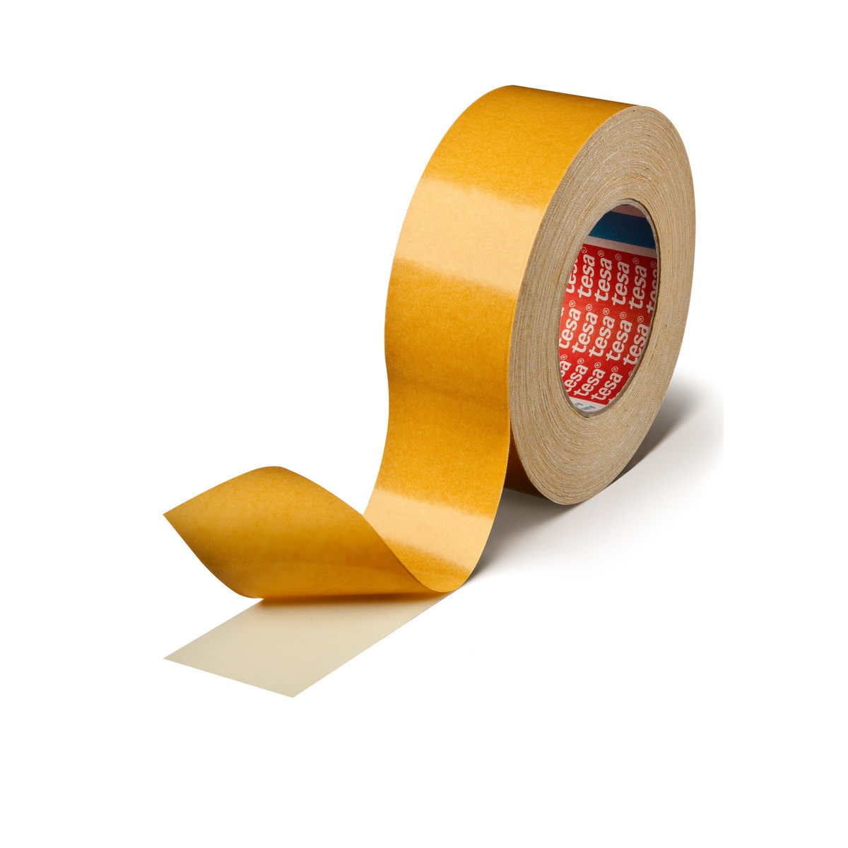 Tesa 04964-00077-00 White Double Sided Tape, 0.39mm Thick, 7.6 N/cm, Fabric Backing, 30mm x 50m