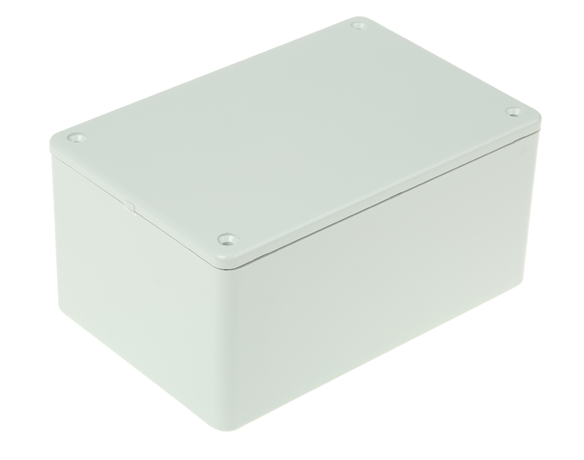 Hammond 1591 Series Grey Flame Retardant ABS Enclosure, IP54, Grey Lid, 120 x 80 x 59mm
