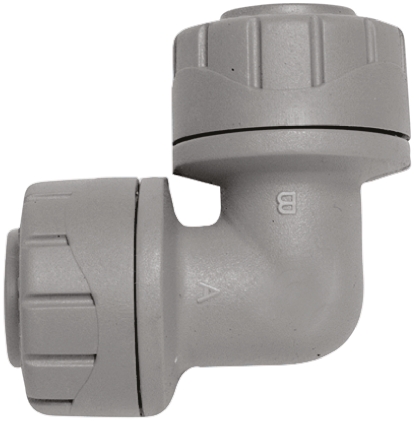 Polyplumb Plastic Pipe Fitting Push Fit Elbow, 22mm