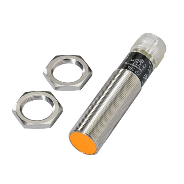 ifm electronic Inductive Threaded Barrel Proximity Sensor, M18, 5 mm Detection, PNP NO, 10 → 36 V dc