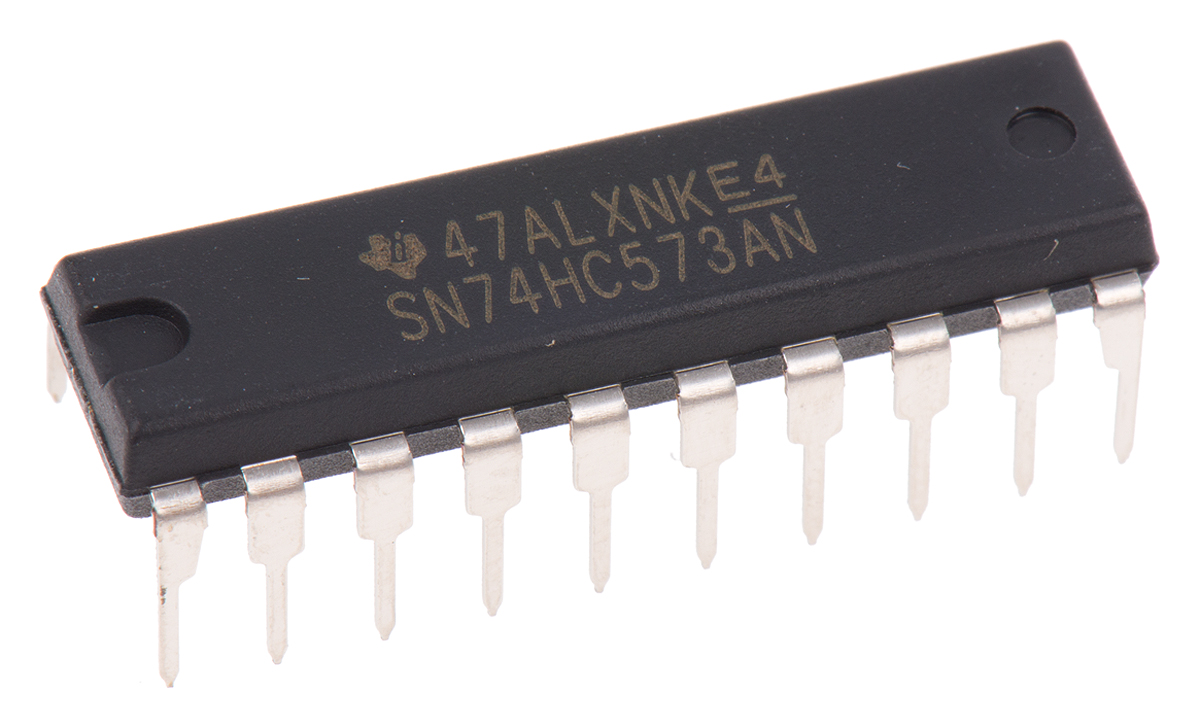 Texas Instruments SN74HC573AN 8bit-Bit Latch, Transparent D Type, 3 State, 20-Pin PDIP