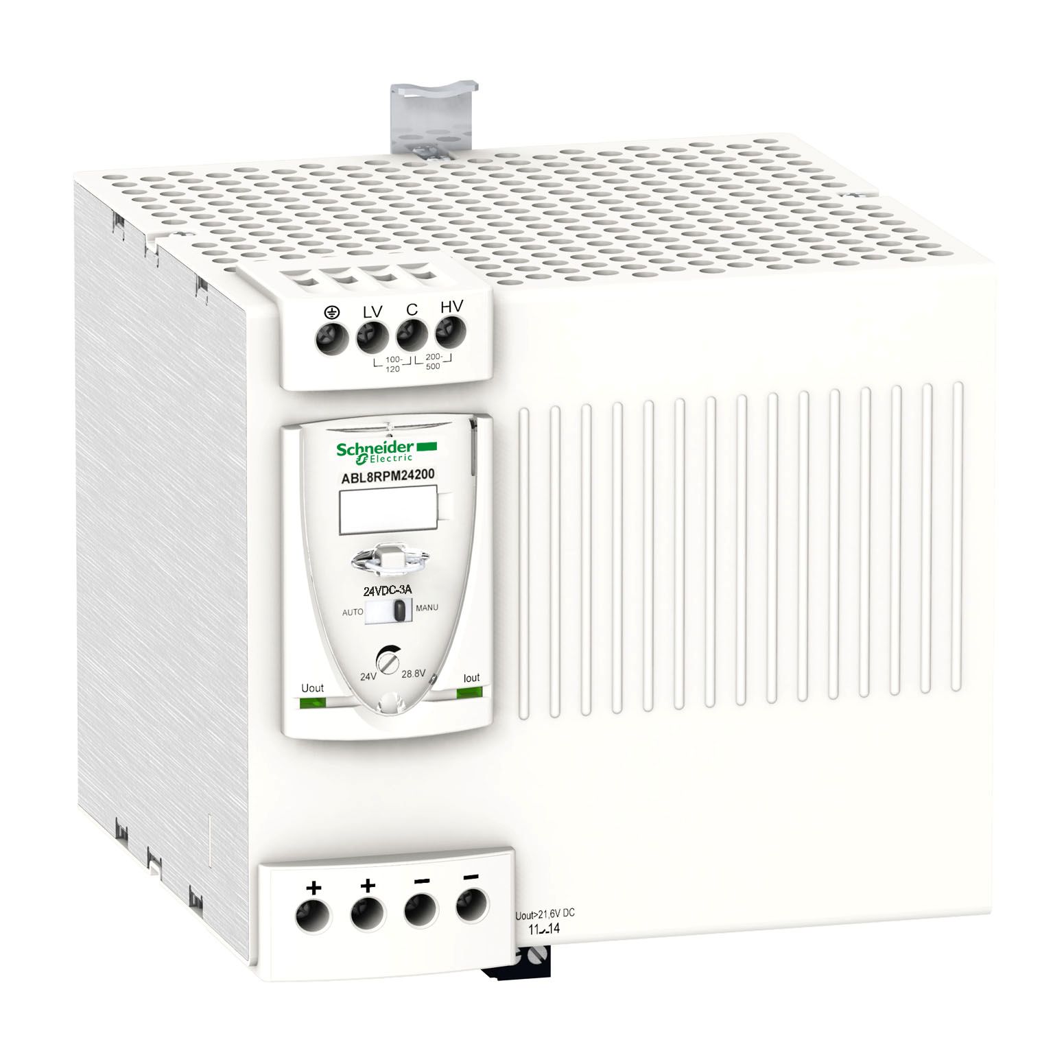 Schneider Electric ABL8 DIN Rail Power Supply, 240V ac Input, 24V dc Output, 20A Output