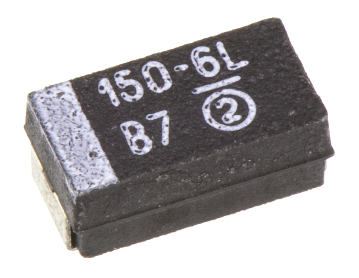 Vishay 150μF MnO2 Tantalum Capacitor 6.3V dc, 293D Series