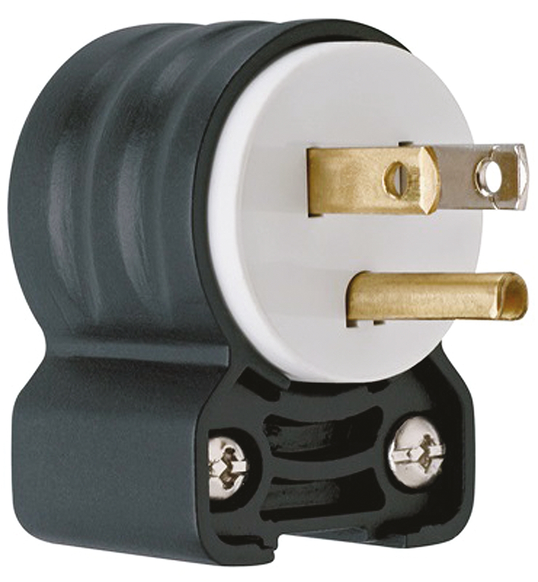 PASS & SEYMOUR USA Mains Plug, 15A Black, White, Cable Mount Screw, 125 V