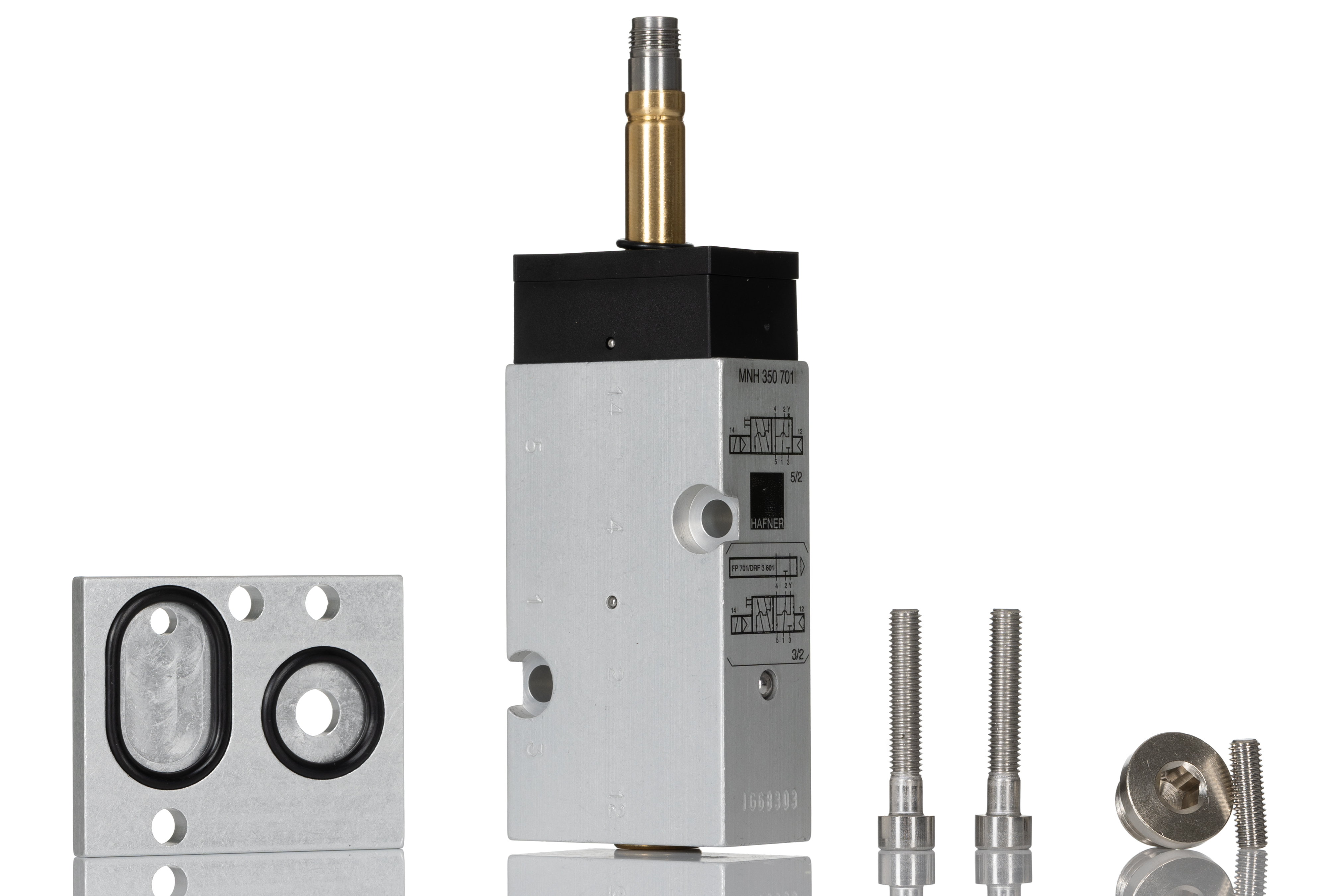 RS PRO 5/2 Pneumatic Solenoid Valve - Solenoid/Spring G 1/4 MNH Series 12 V dc, 24 V dc, 110V ac