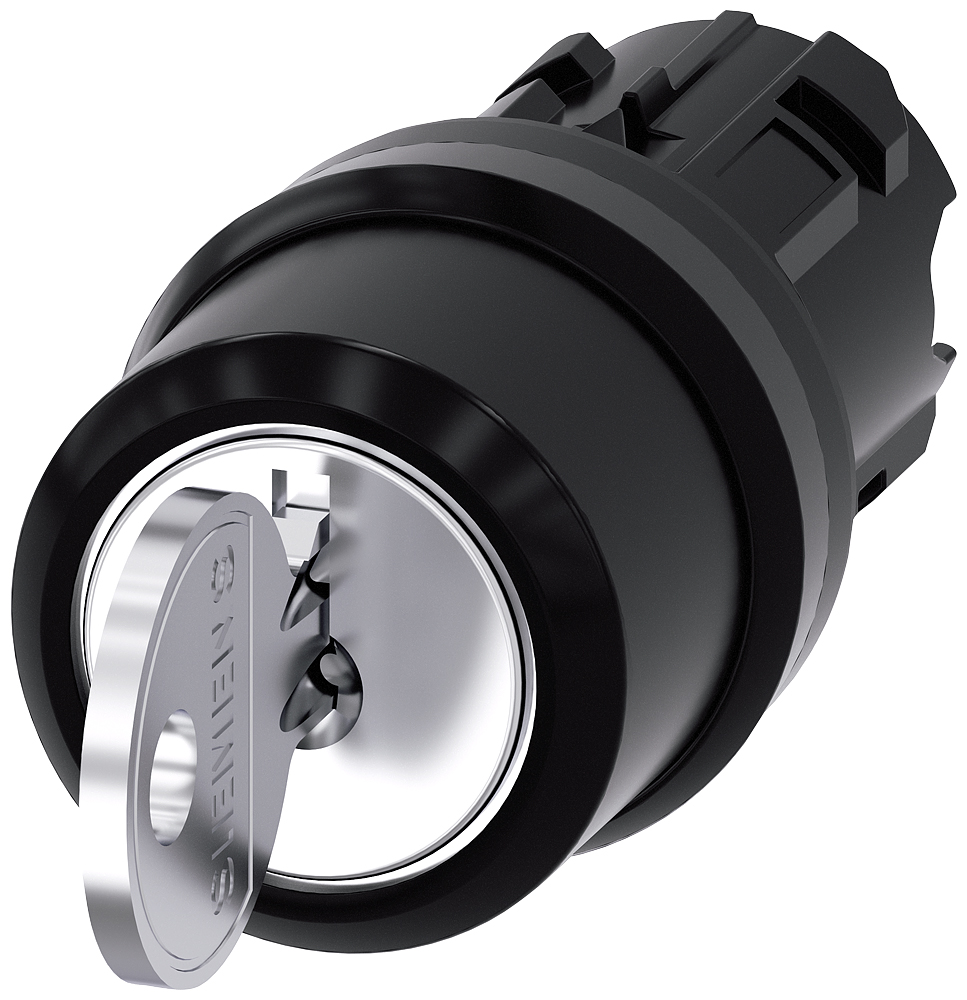 Siemens SIRIUS ACT 3SU10 3-position Key Switch Head, Latching, 22mm Cutout