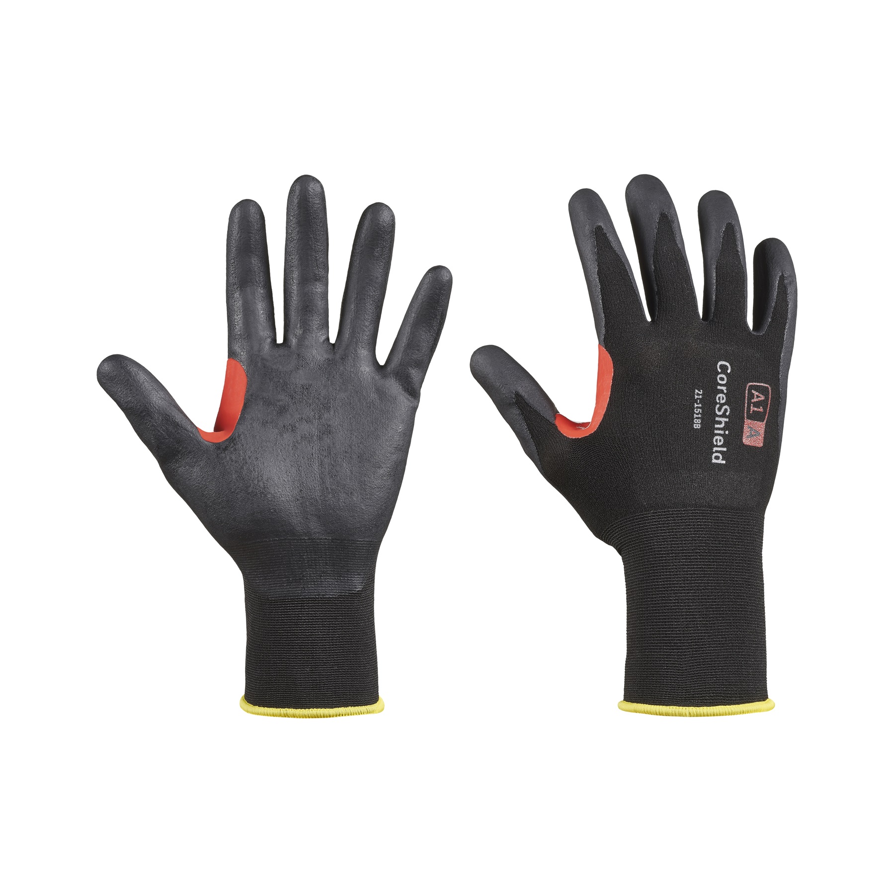 Honeywell Safety 21-1518B Black Nylon Nylon, Yarn Work Gloves, Nitrile Micro-Foam Coating