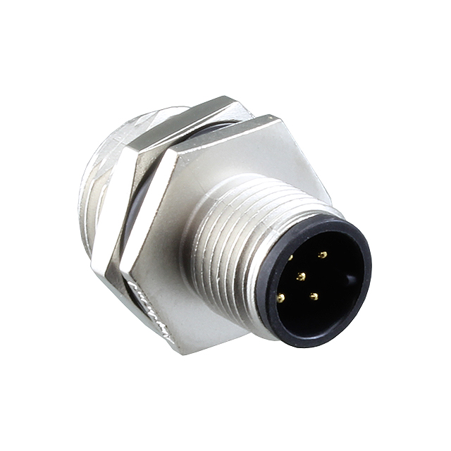 Amphenol Industrial Circular Connector, 5 Contacts, Panel, M12 Connector, Plug, Male, IP68, IP69K, M Series
