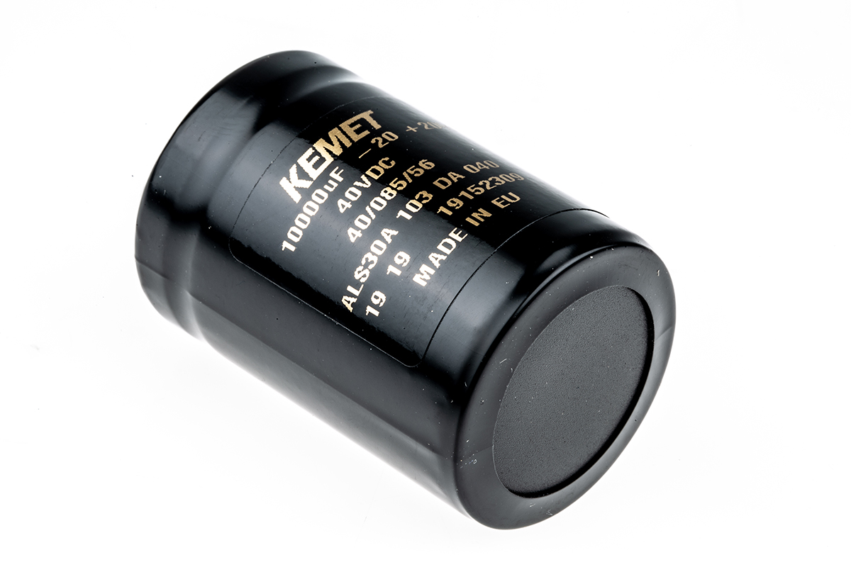 KEMET 10000μF Aluminium Electrolytic Capacitor 40V dc, Screw Terminal - ALS30A103DA040