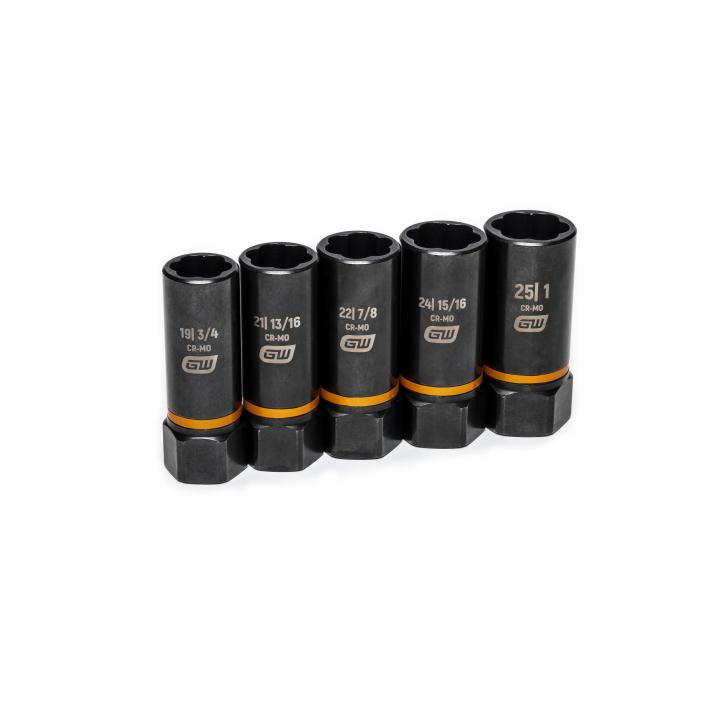 GearWrench 5-Piece Imperial 1/2 in Standard Socket Set with Ratchet, Extraction