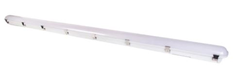 RS PRO 40, 56, 66, 80W LED Batten Light, 100 → 240 V Batten Emergency, 1 Lamp, Anti-corrosive, 1800mm Long, IP65