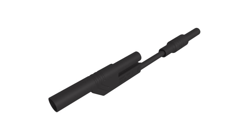 Hirschmann Test & Measurement 4 mm Test Probe Lead, 32A, 300V ac/dc, Black, 80mm Lead Length