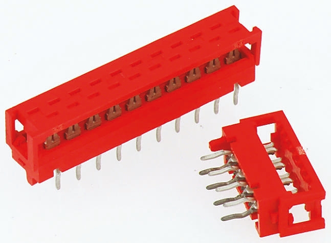 TE Connectivity 20-Way IDC Connector Plug for Cable Mount, 2-Row
