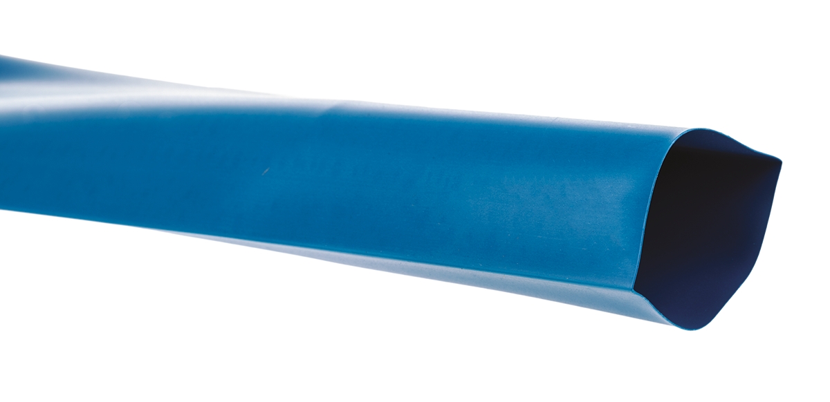 TE Connectivity Heat Shrink Tubing, Blue 38mm Sleeve Dia. x 1.2m Length 2:1 Ratio, RNF-100 Series