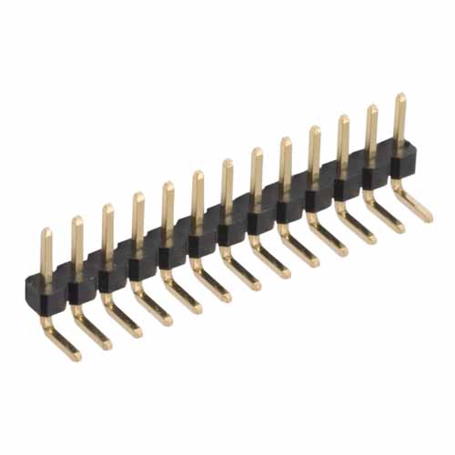 HARWIN M22 Series Right Angle Through Hole Pin Header, 10 Contact(s), 2 mm Pitch, 1 Row, Unshrouded