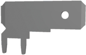 TE Connectivity FASTON .250 Uninsulated Male Spade Connector, PCB Tab, 6.35 x 0.81mm Tab Size