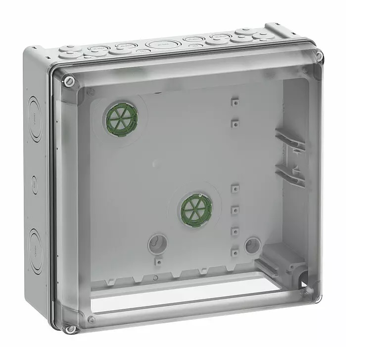 Spelsberg AK-F Series Grey Plastic Enclosure, IP65, IK08, Flanged, Transparent Lid, 315 x 300 x 147mm