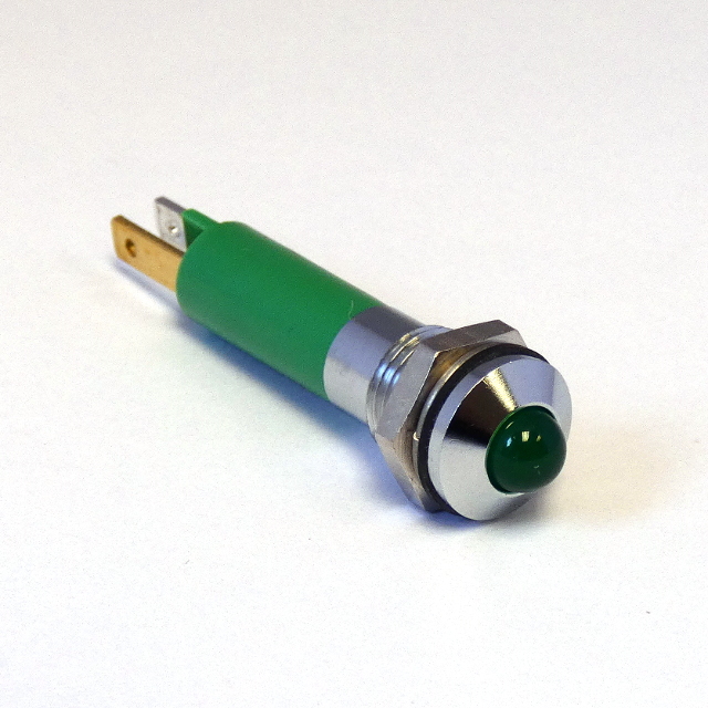 CML Innovative Technologies 1904X Series Green Panel Mount Indicator, 24V c.a., 8mm Mounting Hole Size, Solder Tab