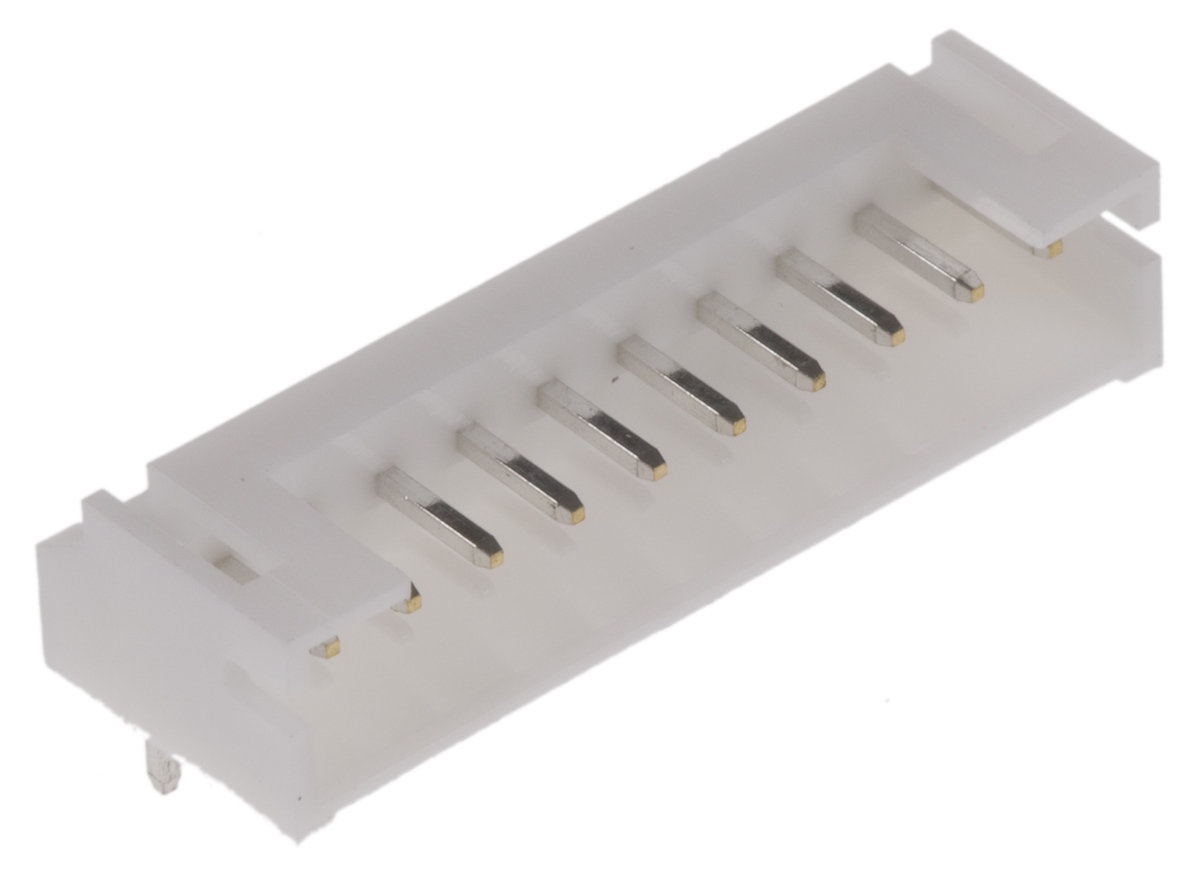 JST PH Series Right Angle Through Hole PCB Header, 10 Contact(s), 2 mm Pitch, 1 Row, Shrouded
