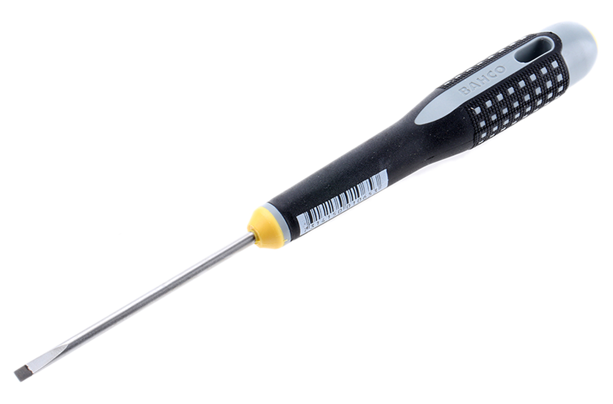 Bahco Slotted  Screwdriver, 3.5 x 0.6 mm Tip, 75 mm Blade, 178 mm Overall