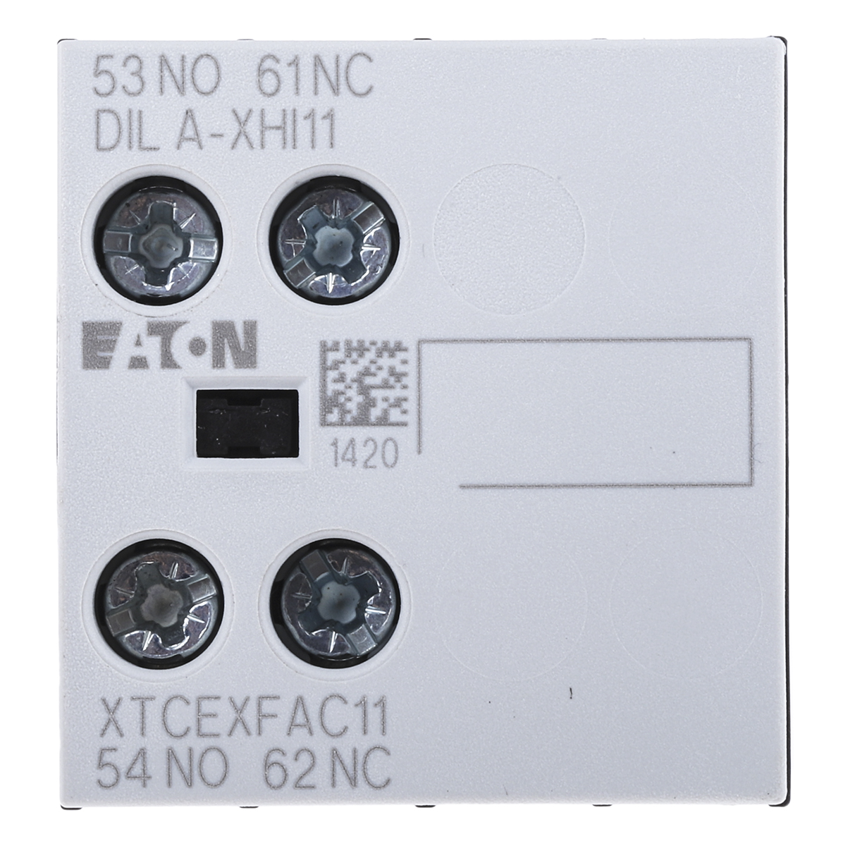 Eaton Auxiliary Contact, 2 Contact, 1NC + 1NO, Front Mount