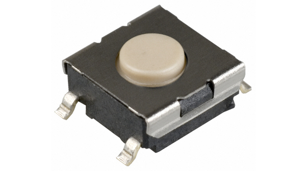 Omron IP00 Ivory Plunger Tactile Switch, SPST 50 mA 0.5mm Surface Mount