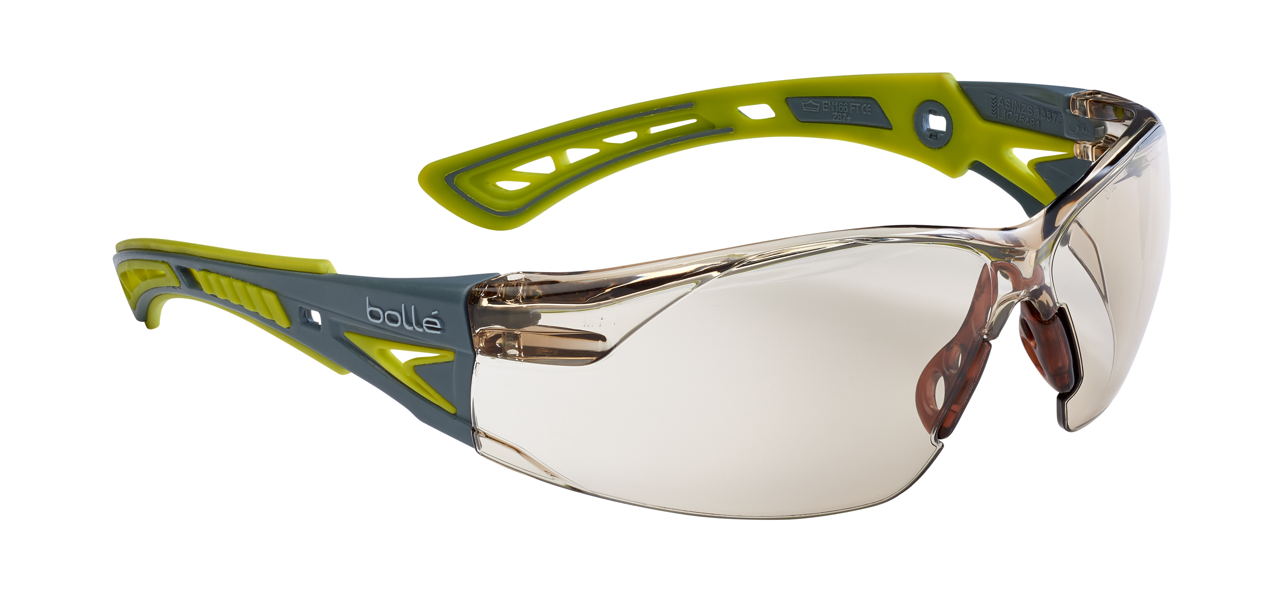 Bolle Safety RUSH+ Anti-Mist Safety Glasses, Brown PC Lens