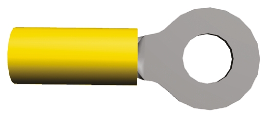 TE Connectivity, PIDG Insulated Ring Terminal, M6 Stud Size, 2.6mm² to 6.6mm² Wire Size, Yellow