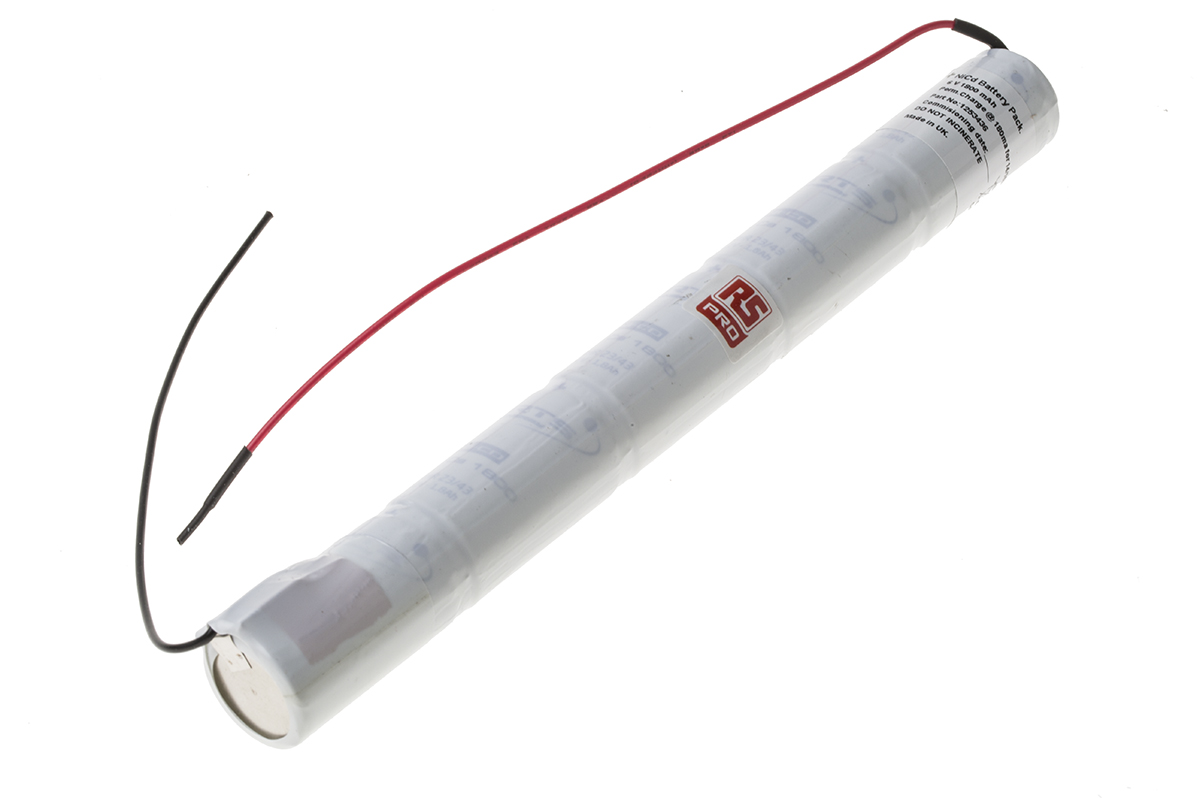 RS PRO 6V NiCd Rechargeable Battery Pack, 1.8Ah - Pack of 1