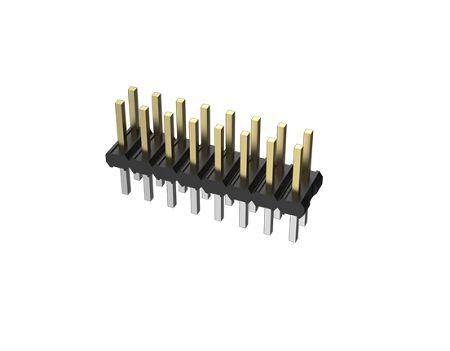Amphenol Communications Solutions Minitek Series Straight Through Hole Pin Header, 18 Contact(s), 2 mm Pitch, 2 Row,