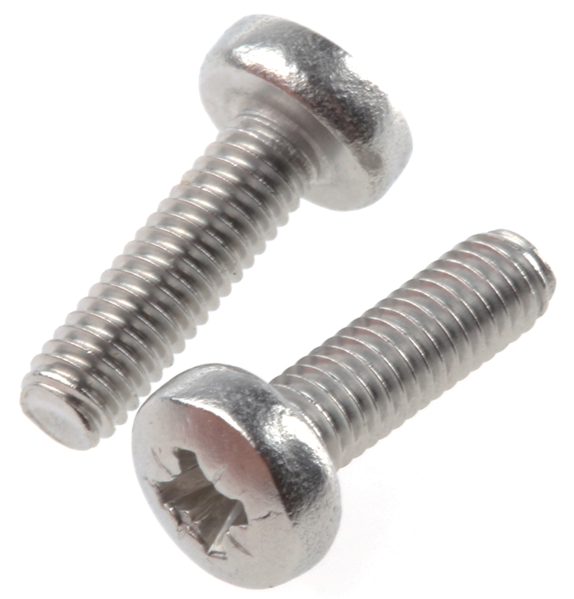 RS PRO Pozi M5 Pan Steel Machine Screws DIN 7985 x 35.0mm