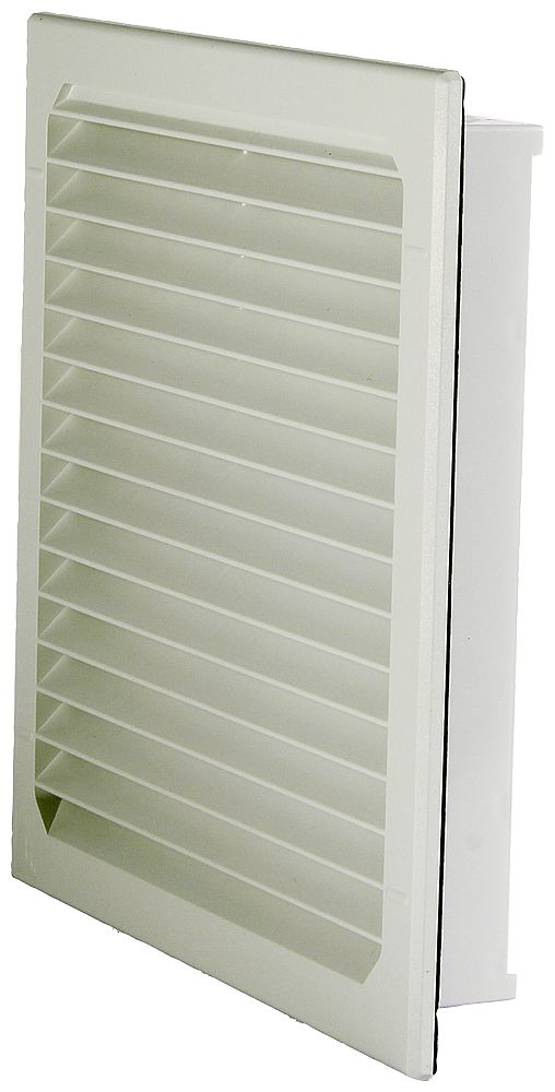 Siemens Grey Plastic Vent Grille, Parallel Slat, 250 x 250mm