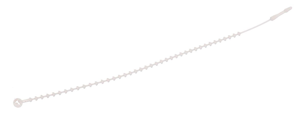 RS PRO Cable Tie, 143mm x 1.8 mm, Natural Nylon, Pk-100