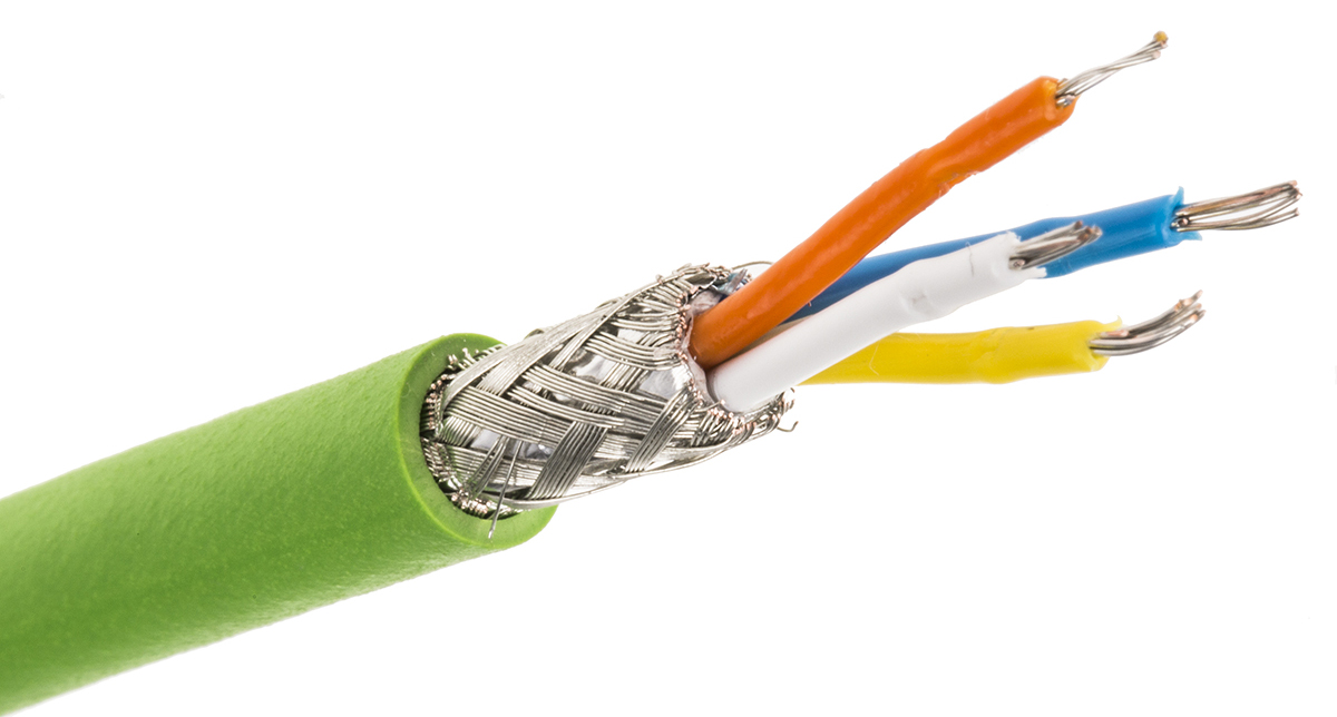 Siemens, 20m Cat5, Green, SF/UTP Shielded, Unterminated PVC Sheath