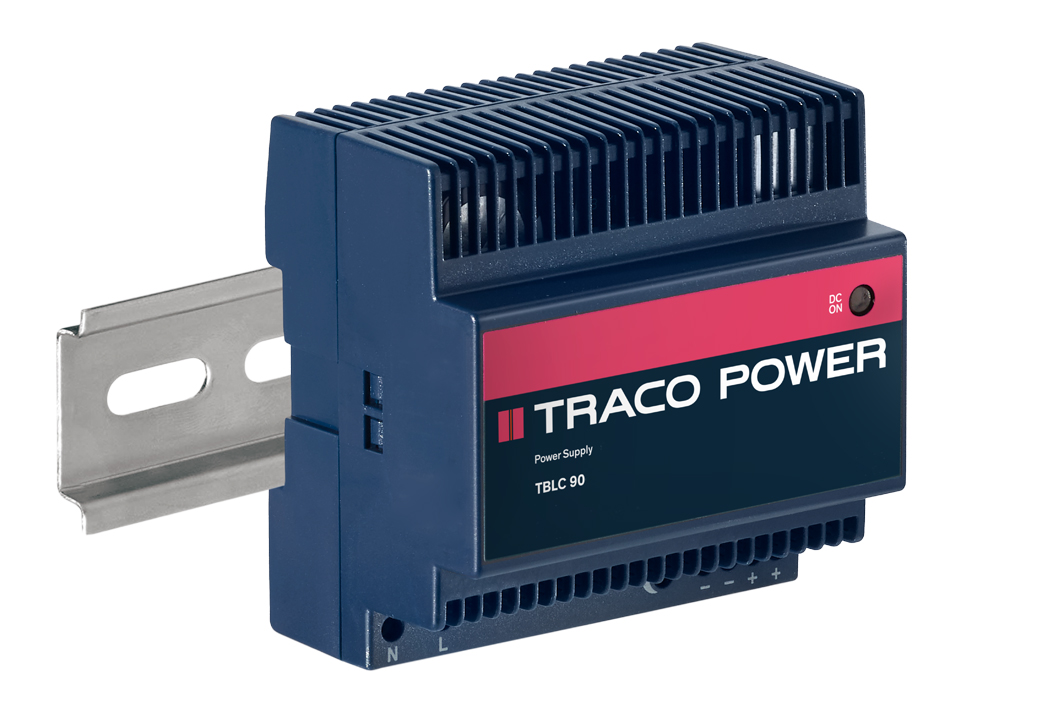 TRACOPOWER TBLC 90 Switched Mode DIN Rail Power Supply, 85 → 264V ac ac Input, 24V dc dc Output, 3.75A Output,