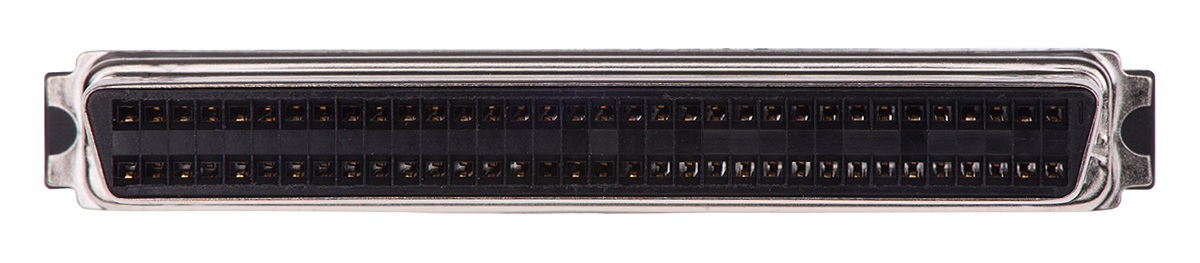 TE Connectivity, AMPLIMITE .050 III Female 68 Pin Right Angle Cable Mount SCSI Connector 1.27mm Pitch, Crimp, Quick