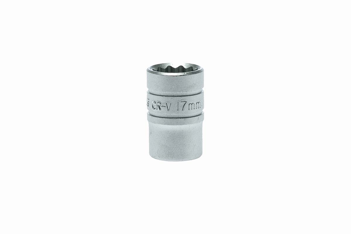Teng Tools 1/2 in Drive 17mm Standard Socket, 12 point, 38 mm Overall Length